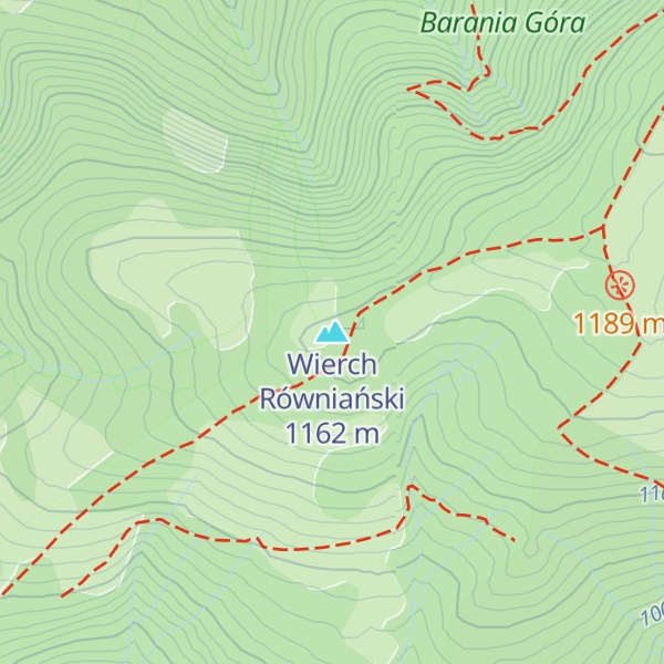 Map of Wierch Równiański
