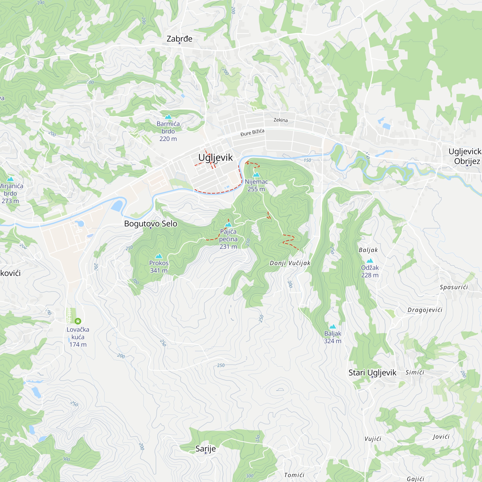 Lovačka kuća "Hajduk" map