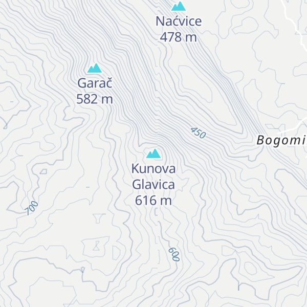 Map of Kunova Glavica