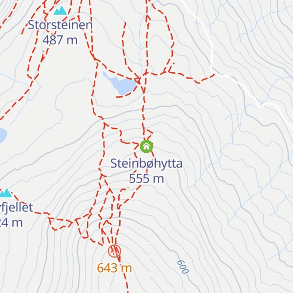 Map of Steinbøhytta