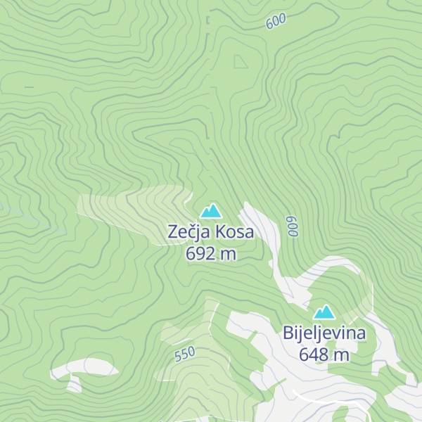 Map of Zečja Kosa