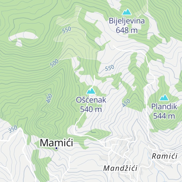 Map of Ošćenak