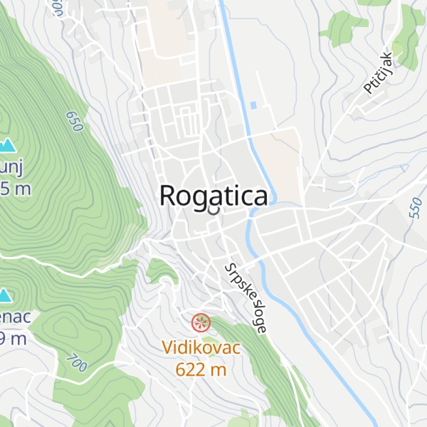 Map of Turistička organizacija opštine Rogatica