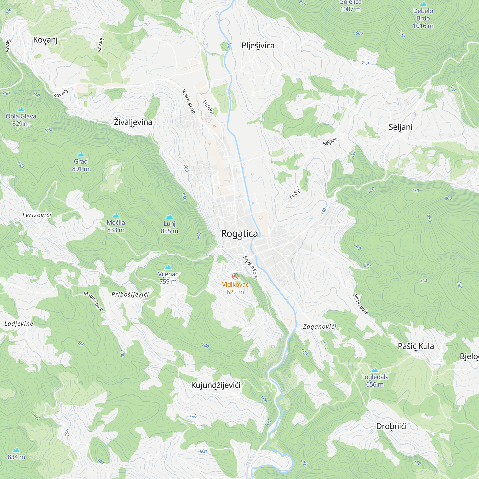 Turistička organizacija opštine Rogatica map