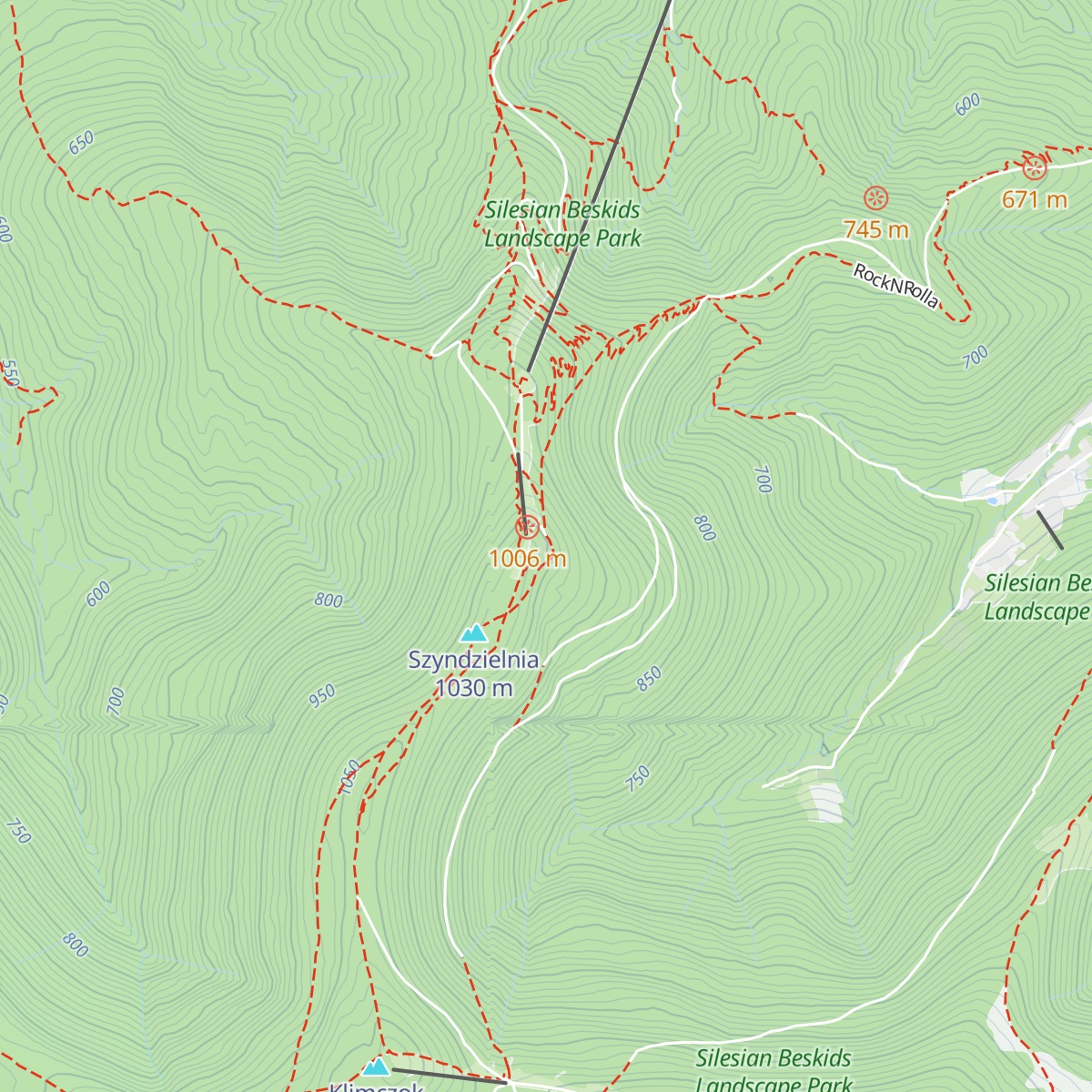 Schronisko PTTK Szyndzielnia map