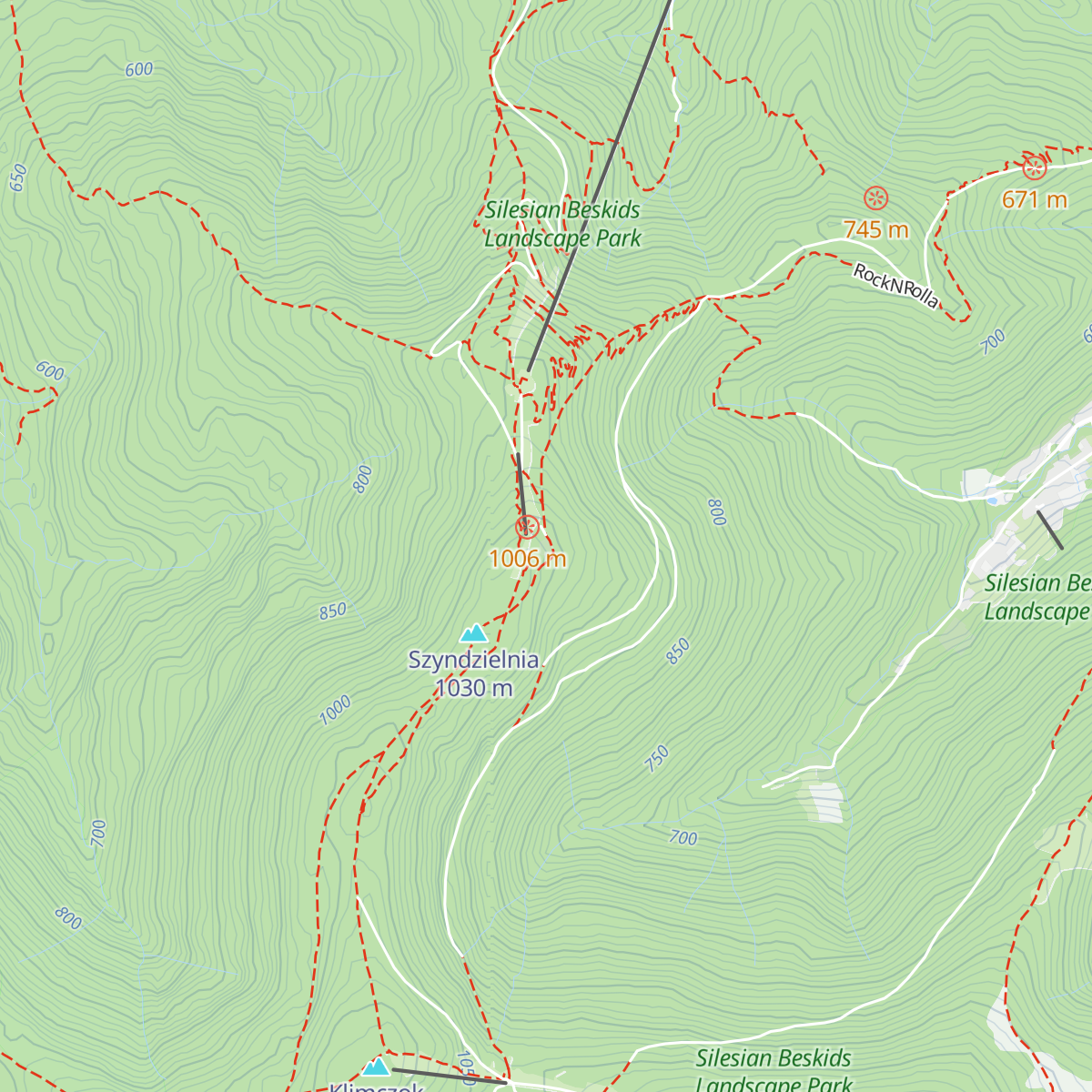 Schronisko PTTK Szyndzielnia map