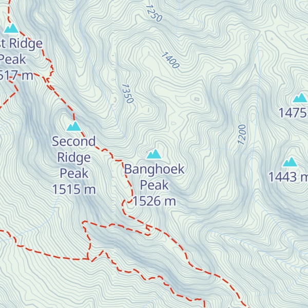 Map of Banghoek Peak