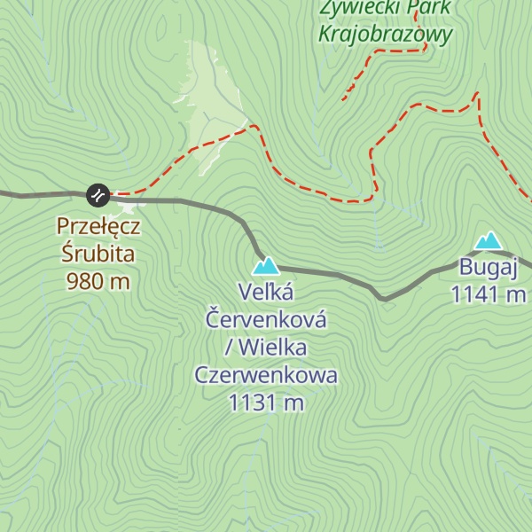 Map of Veľká Červenková / Wielka Czerwenkowa