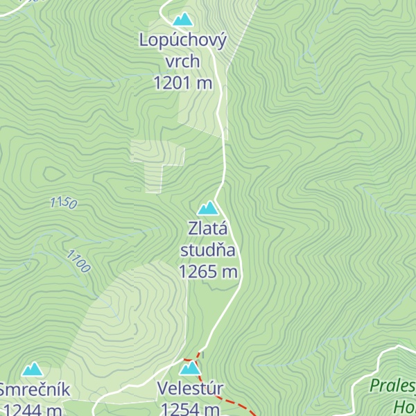 Map of Zlatá studňa