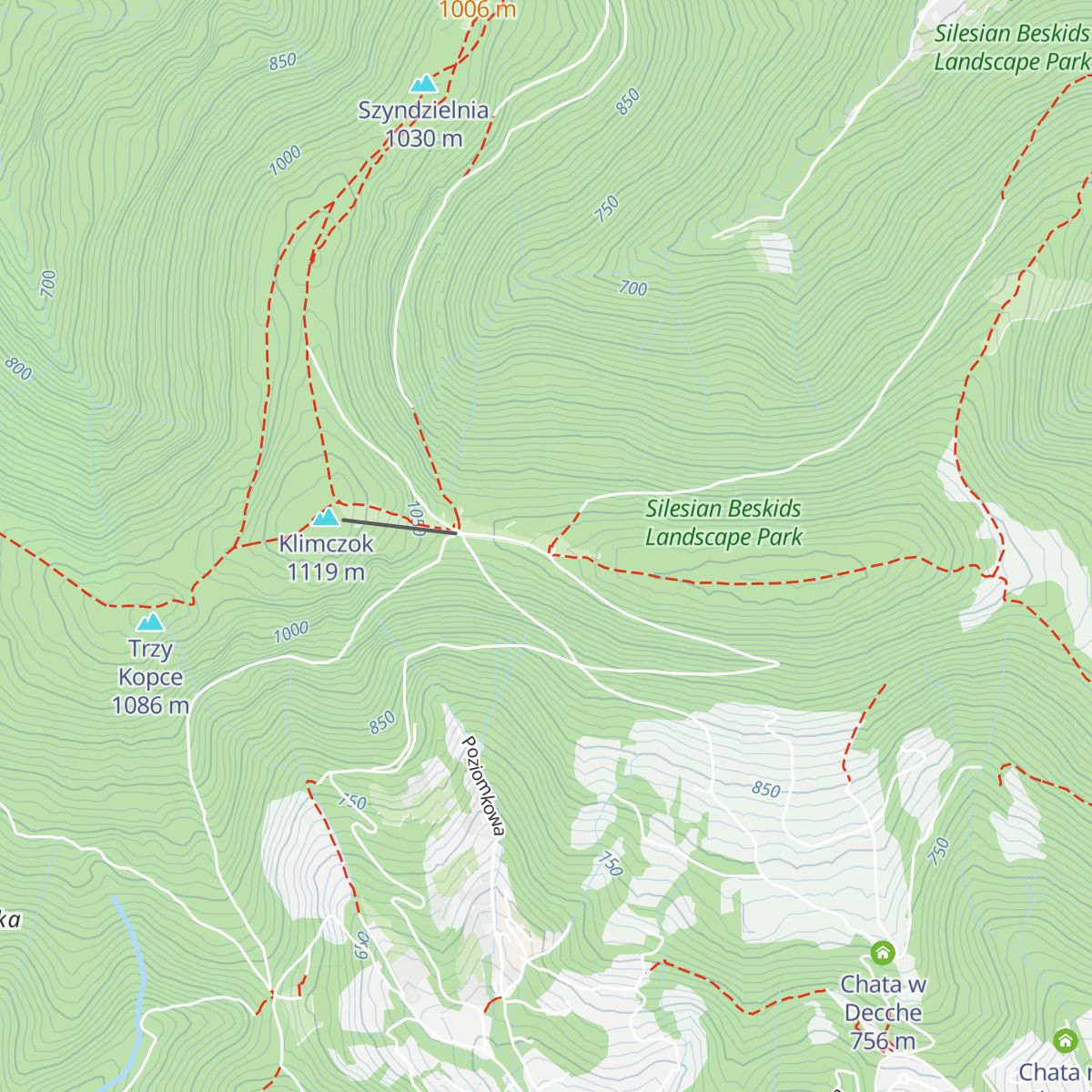 Schronisko PTTK Klimczok map