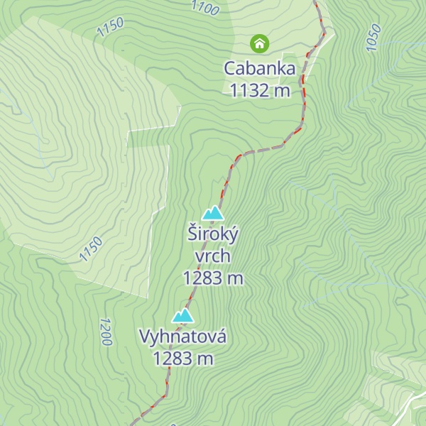 Map of Široký vrch