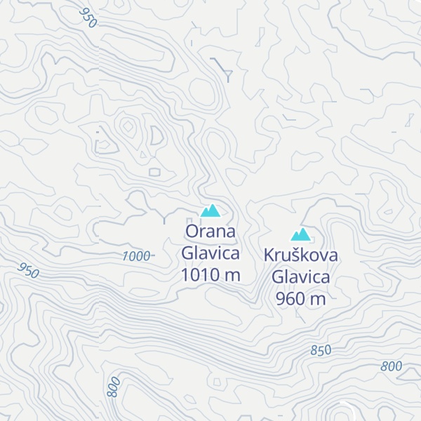 Map of Orana Glavica