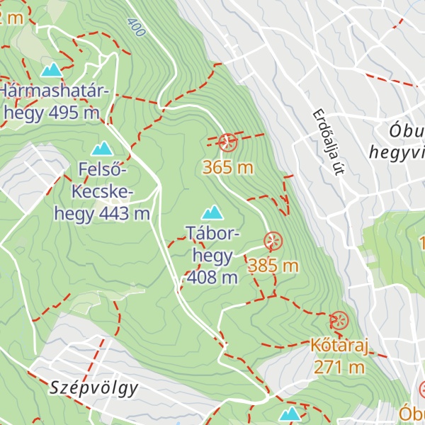 Map of Tábor-hegy