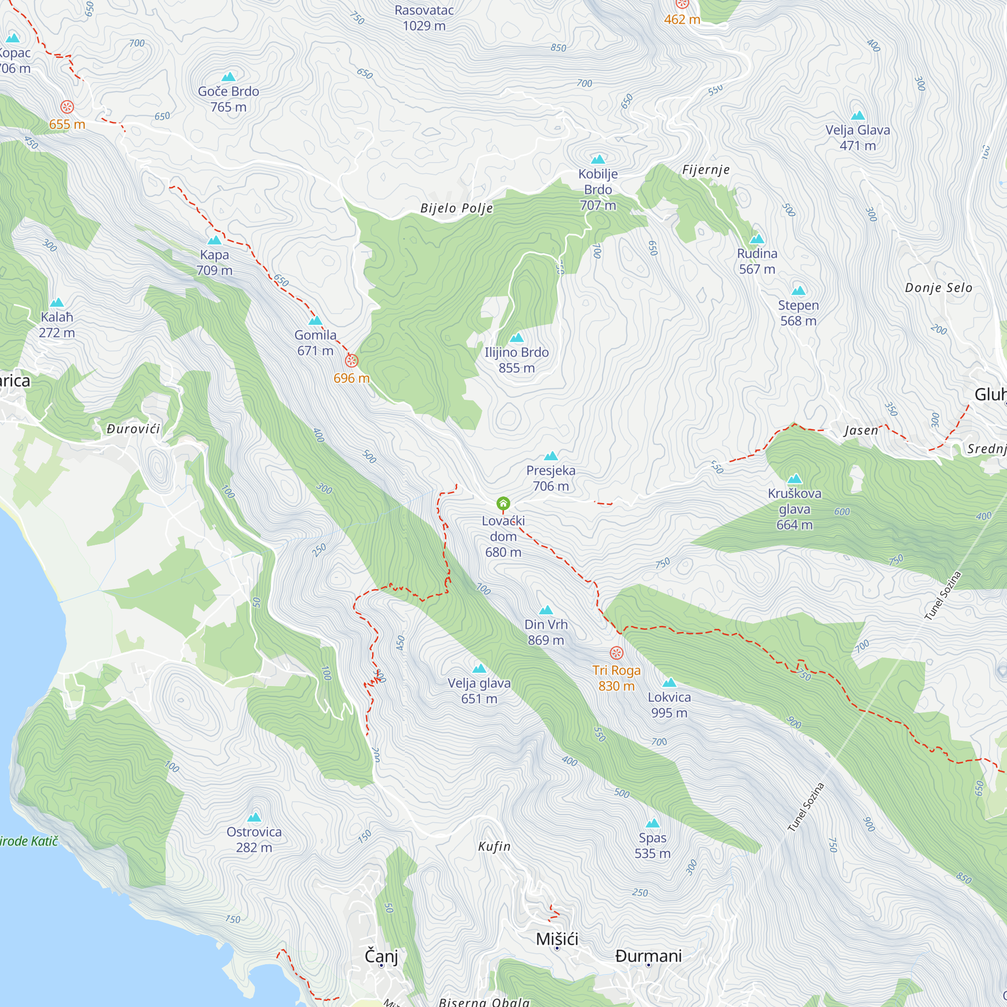 Lovaćki dom map