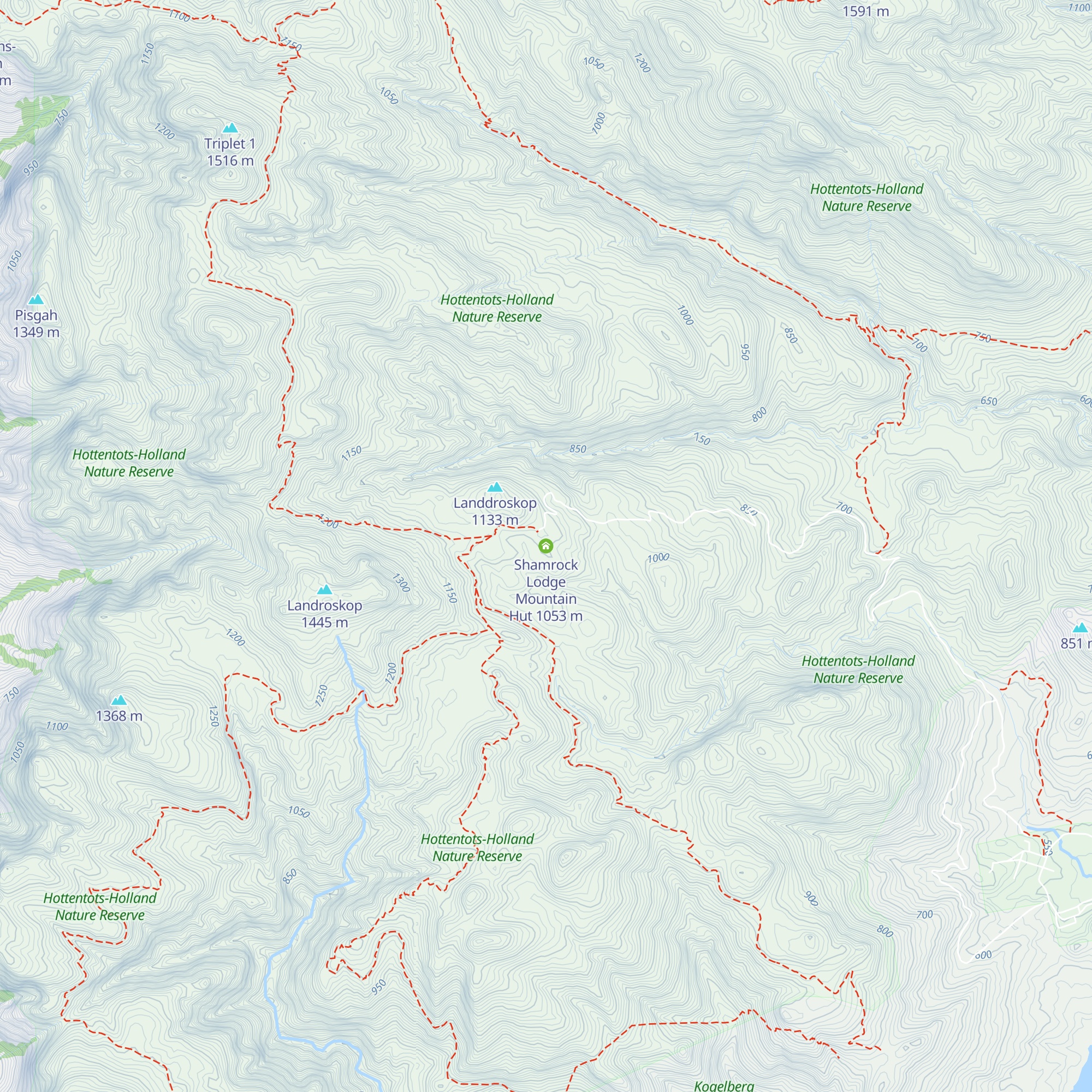 Shamrock Lodge Mountain Hut map