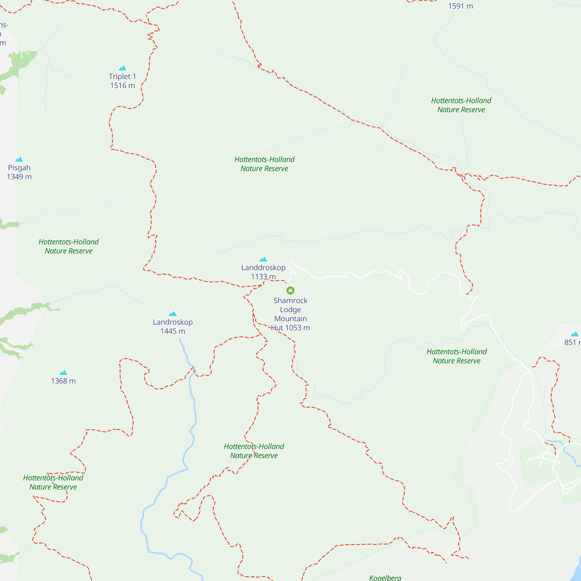 Shamrock Lodge Mountain Hut map