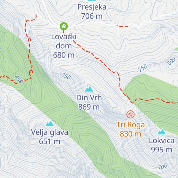Map of Din Vrh
