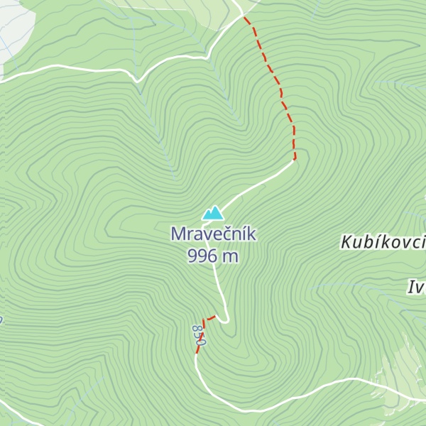 Map of Mravečník