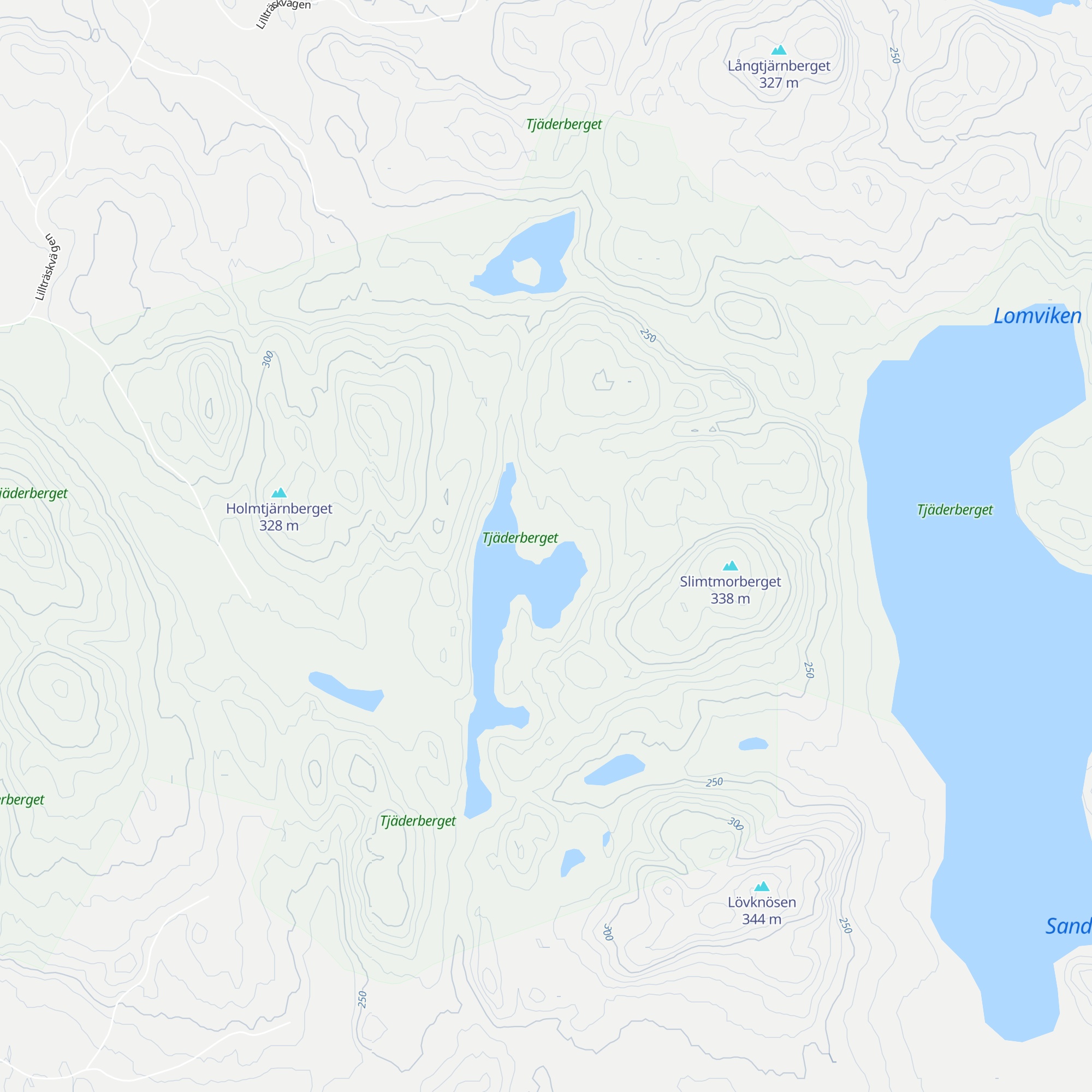 Slimtmorkojan Tjäderberget map