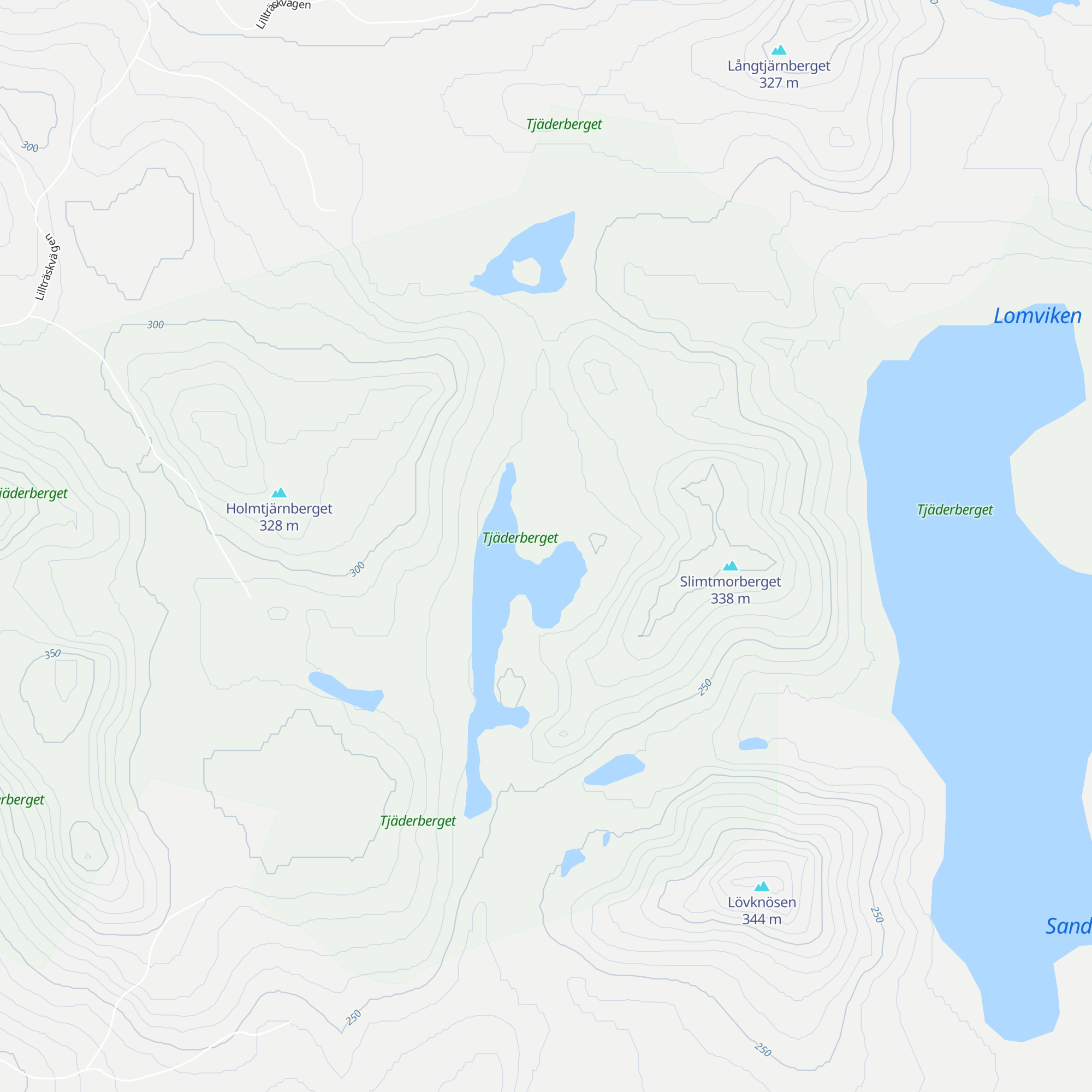 Slimtmorkojan Tjäderberget map