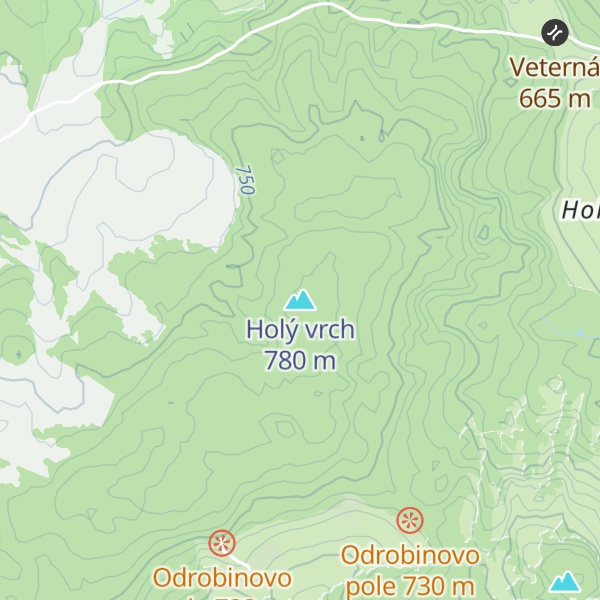 Map of Holý vrch