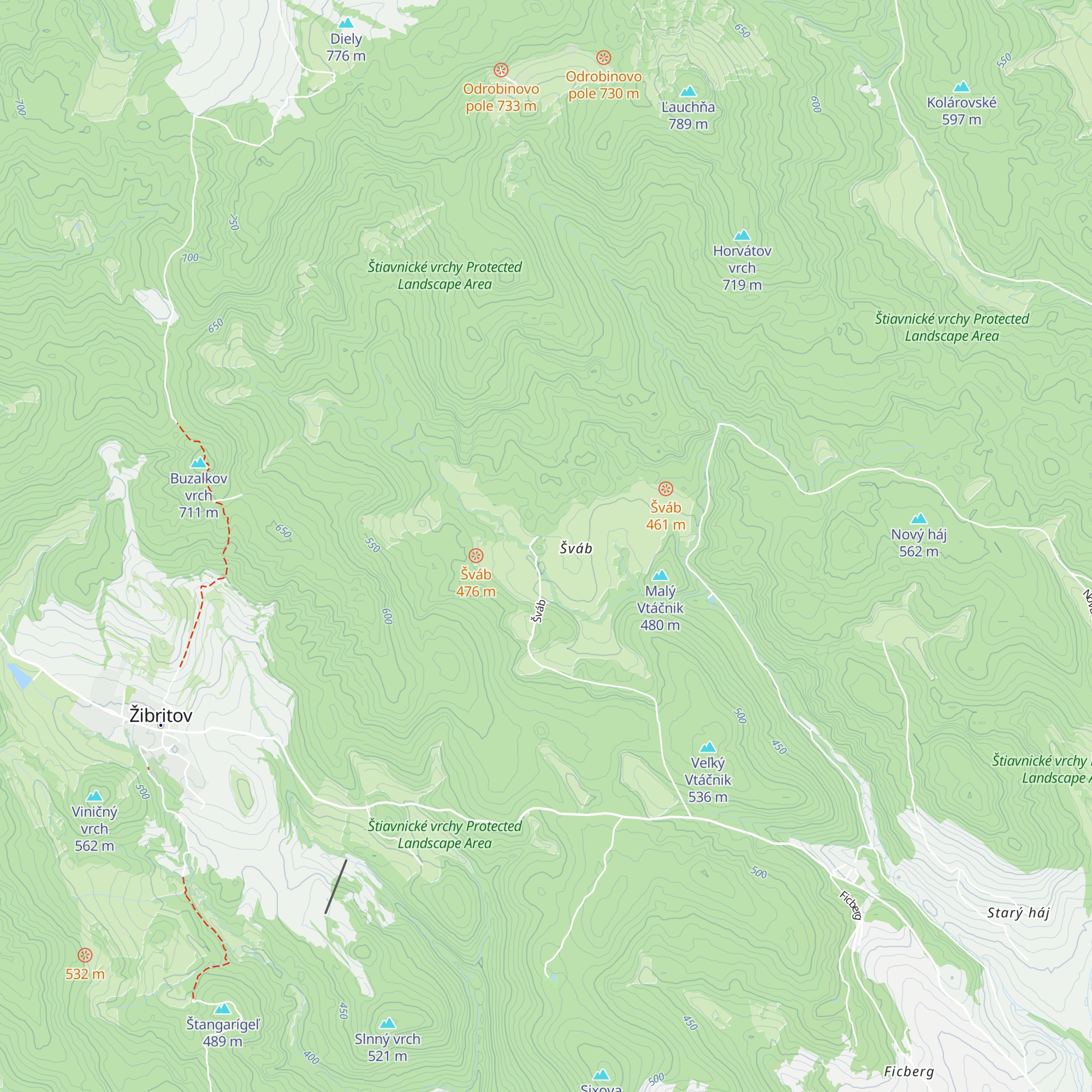 Chata Šváb map