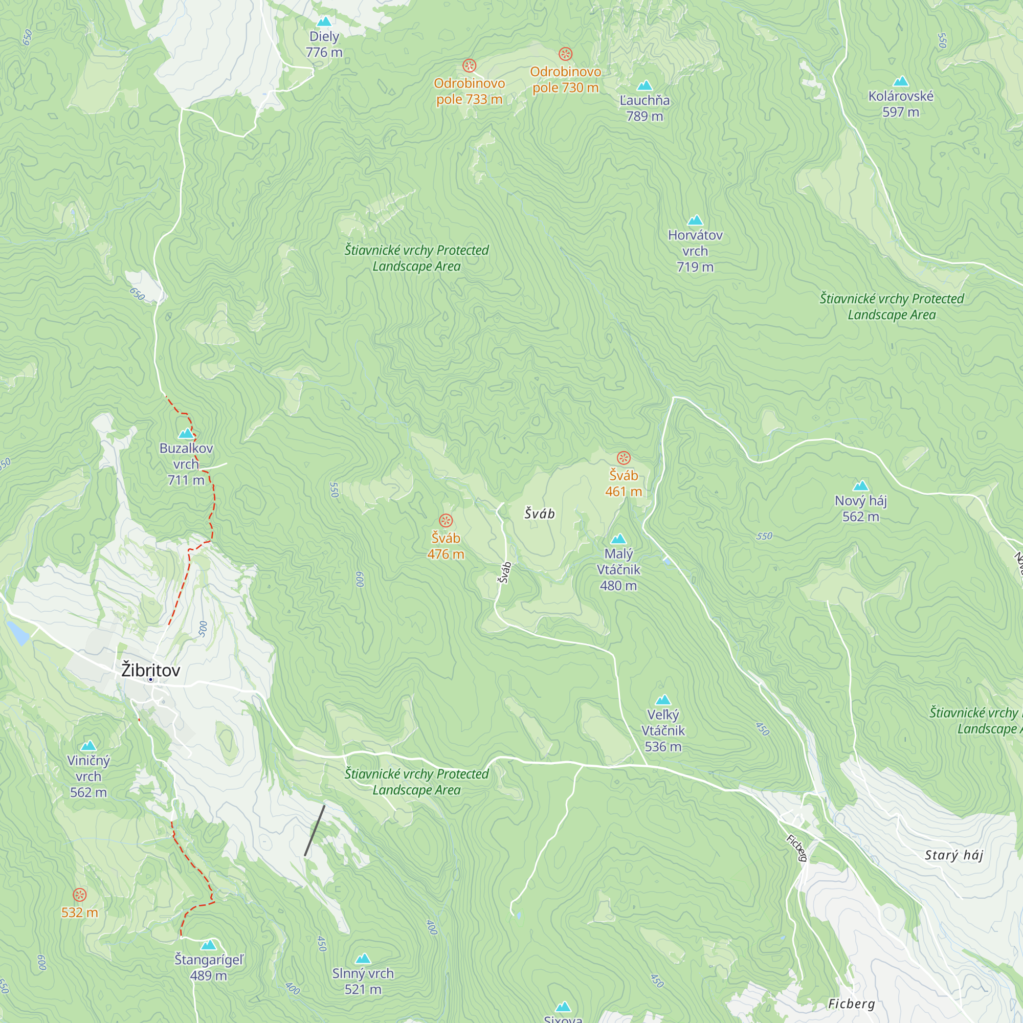 Chata Šváb map