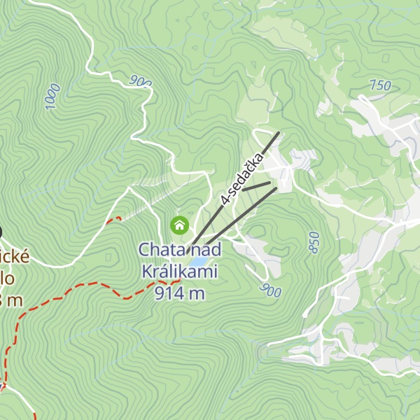 Map of Horská služba Kremnické vrchy - sezonna stanica Králiky