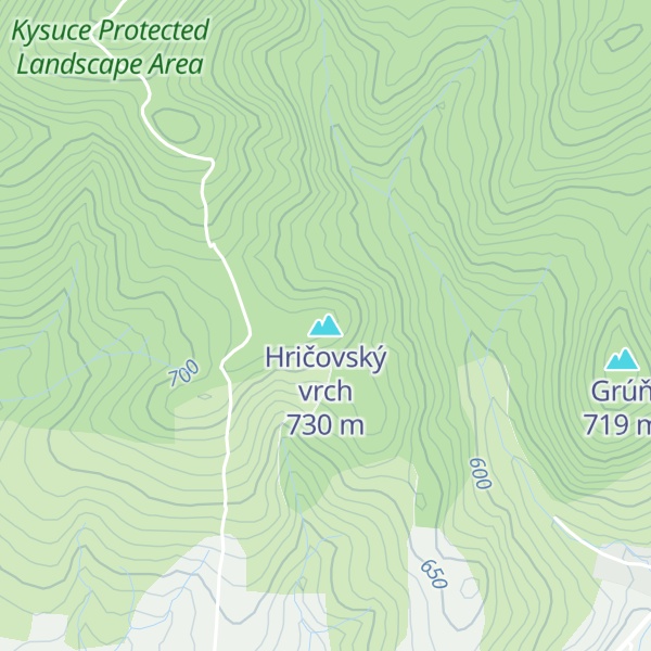 Map of Hričovský vrch
