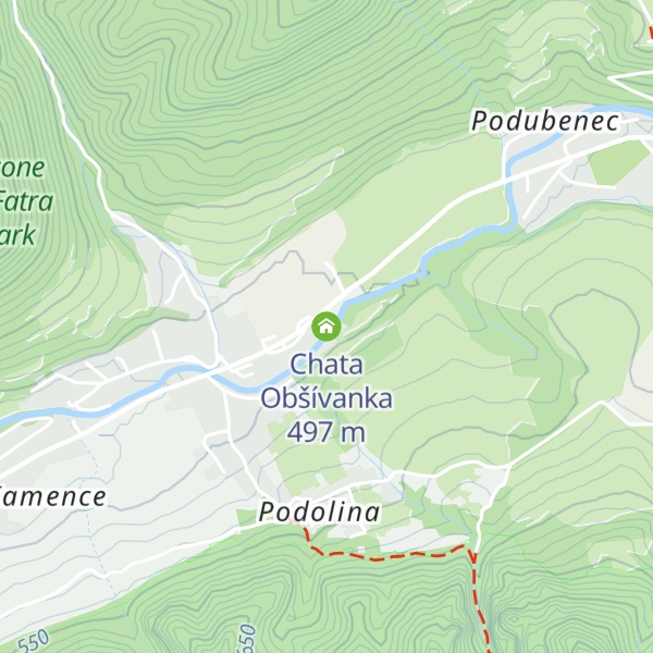 Map of Chata Obšívanka