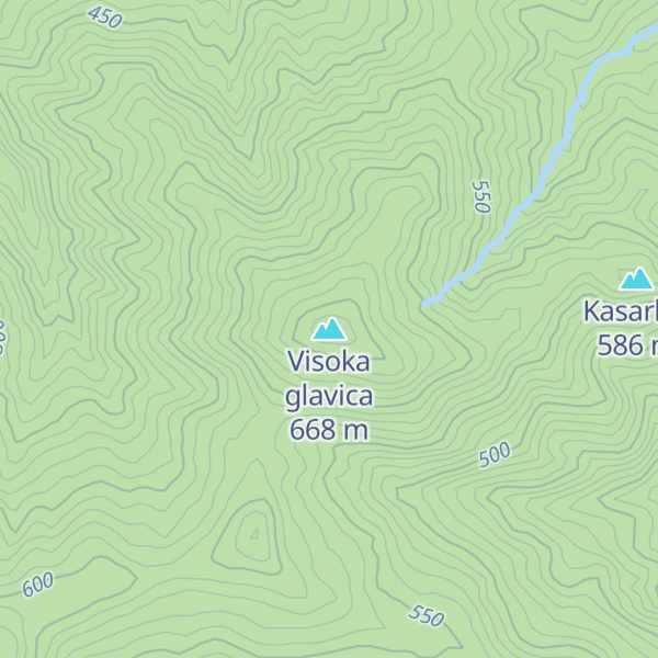 Map of Visoka glavica