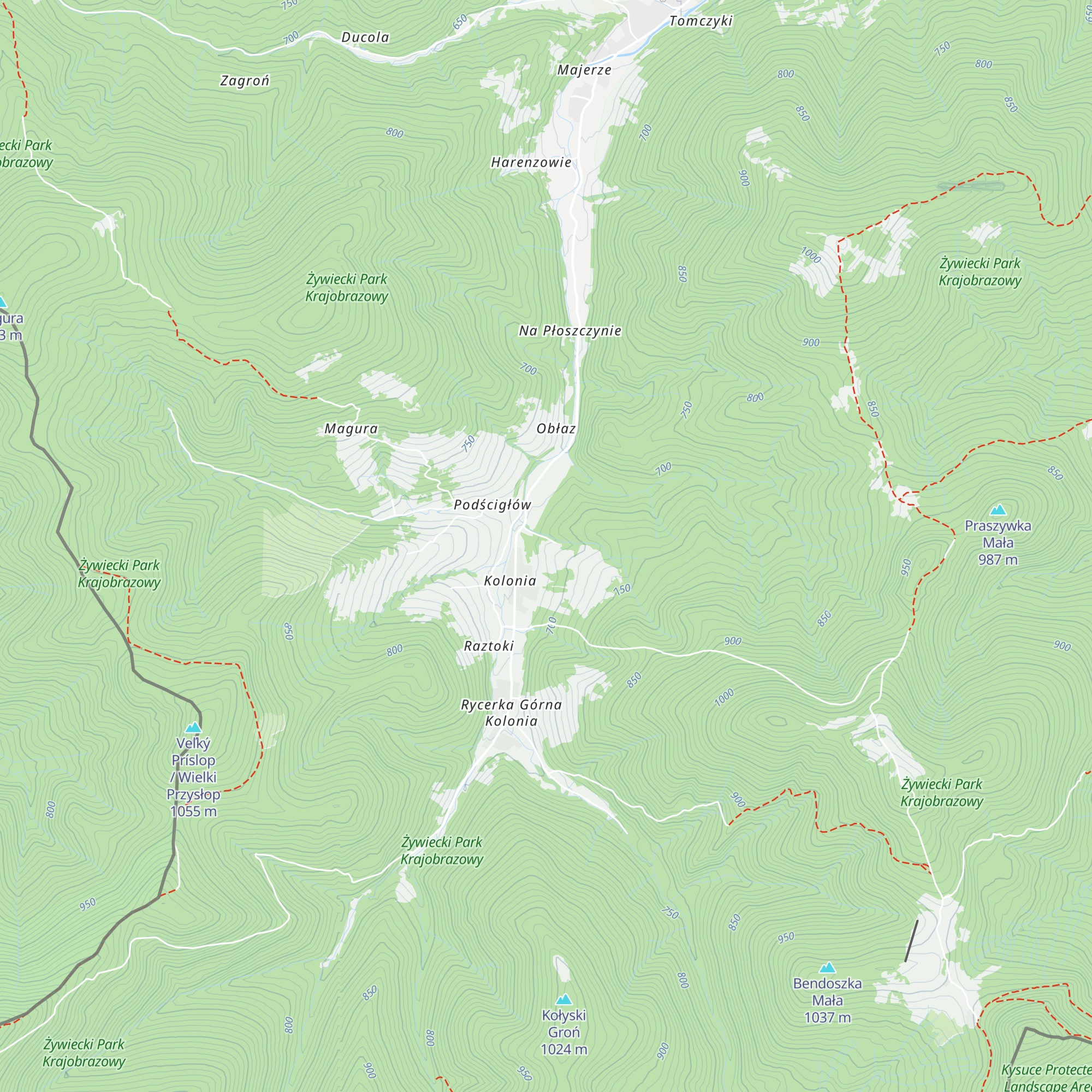 Schronisko SSM Rycerka Kolonia map