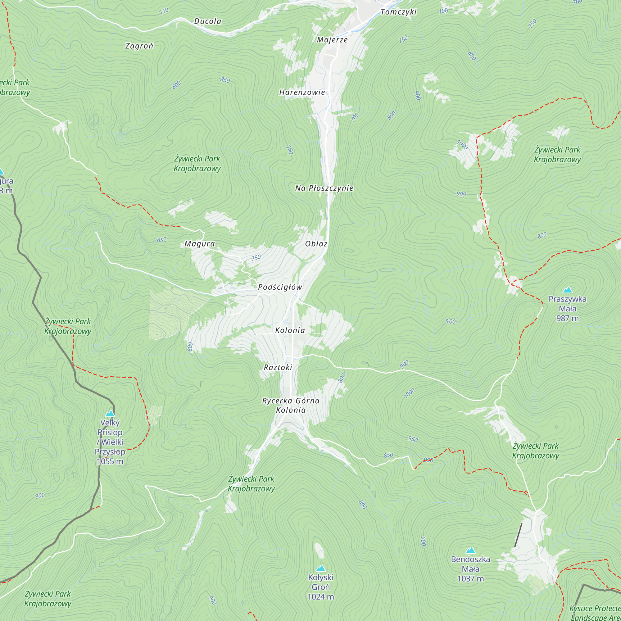 Schronisko SSM Rycerka Kolonia map