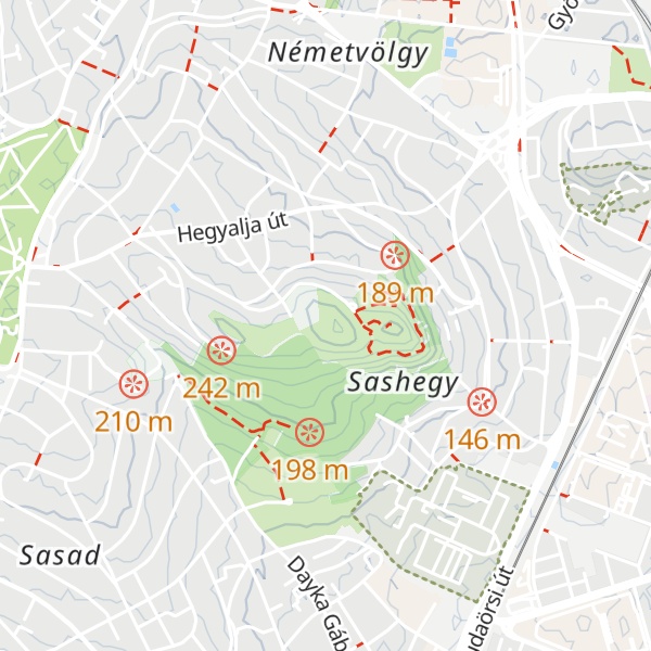 Map of Sas-hegy