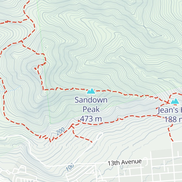 Map of Sandown Peak