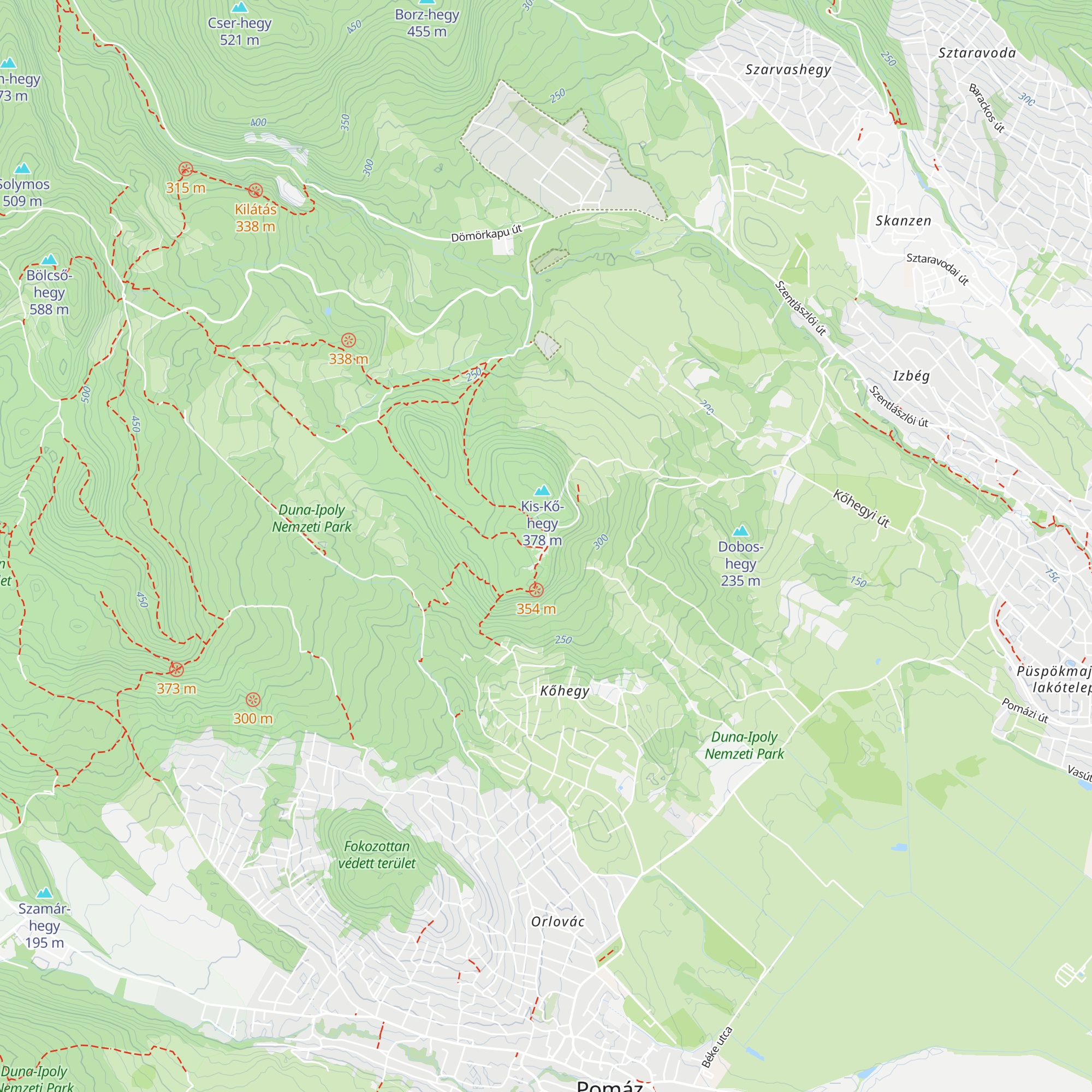Czibulka János Kőhegyi Menedékház map