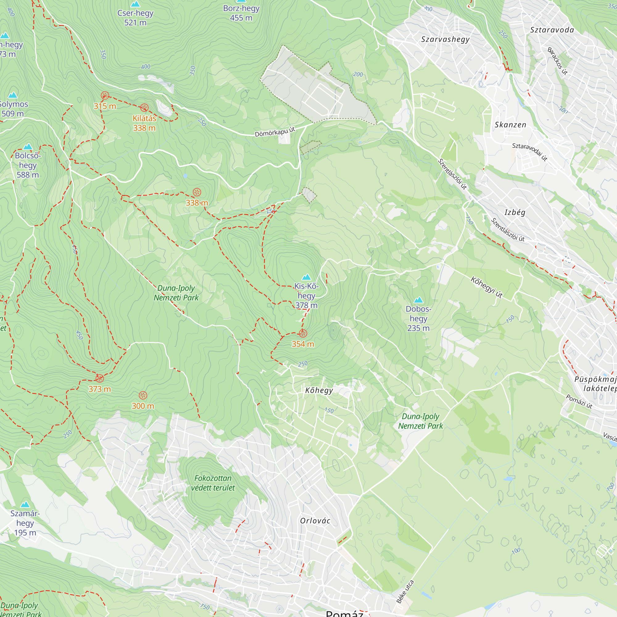 Czibulka János Kőhegyi Menedékház map
