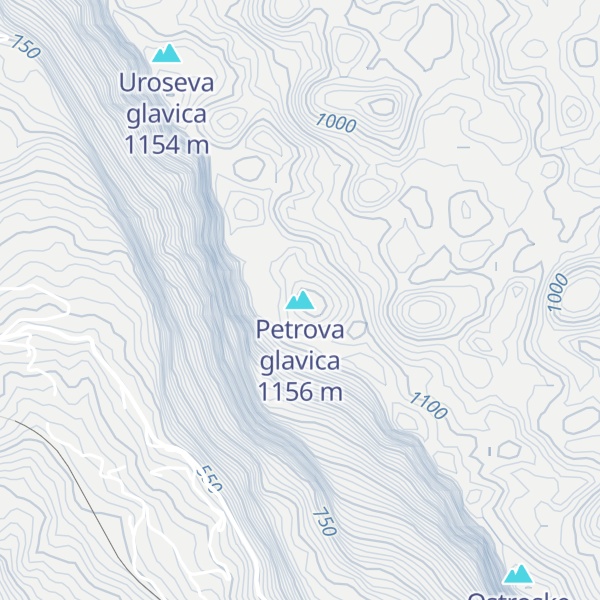 Map of Petrova glavica