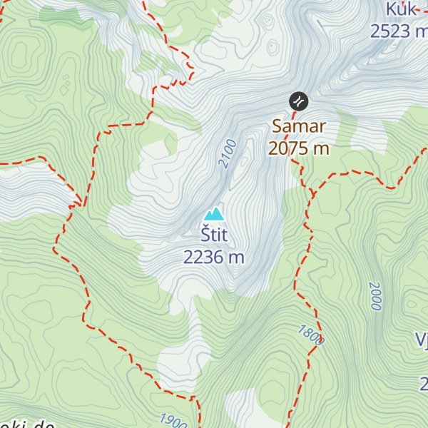 Map of Štit