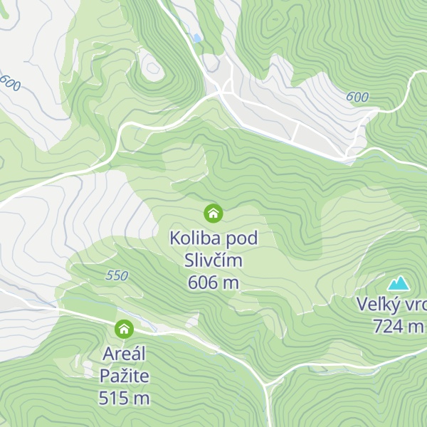 Map of Koliba pod Slivčím