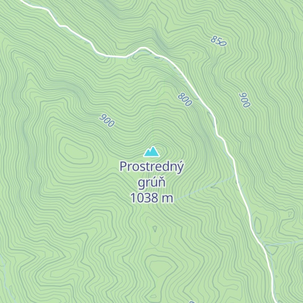 Map of Prostredný grúň