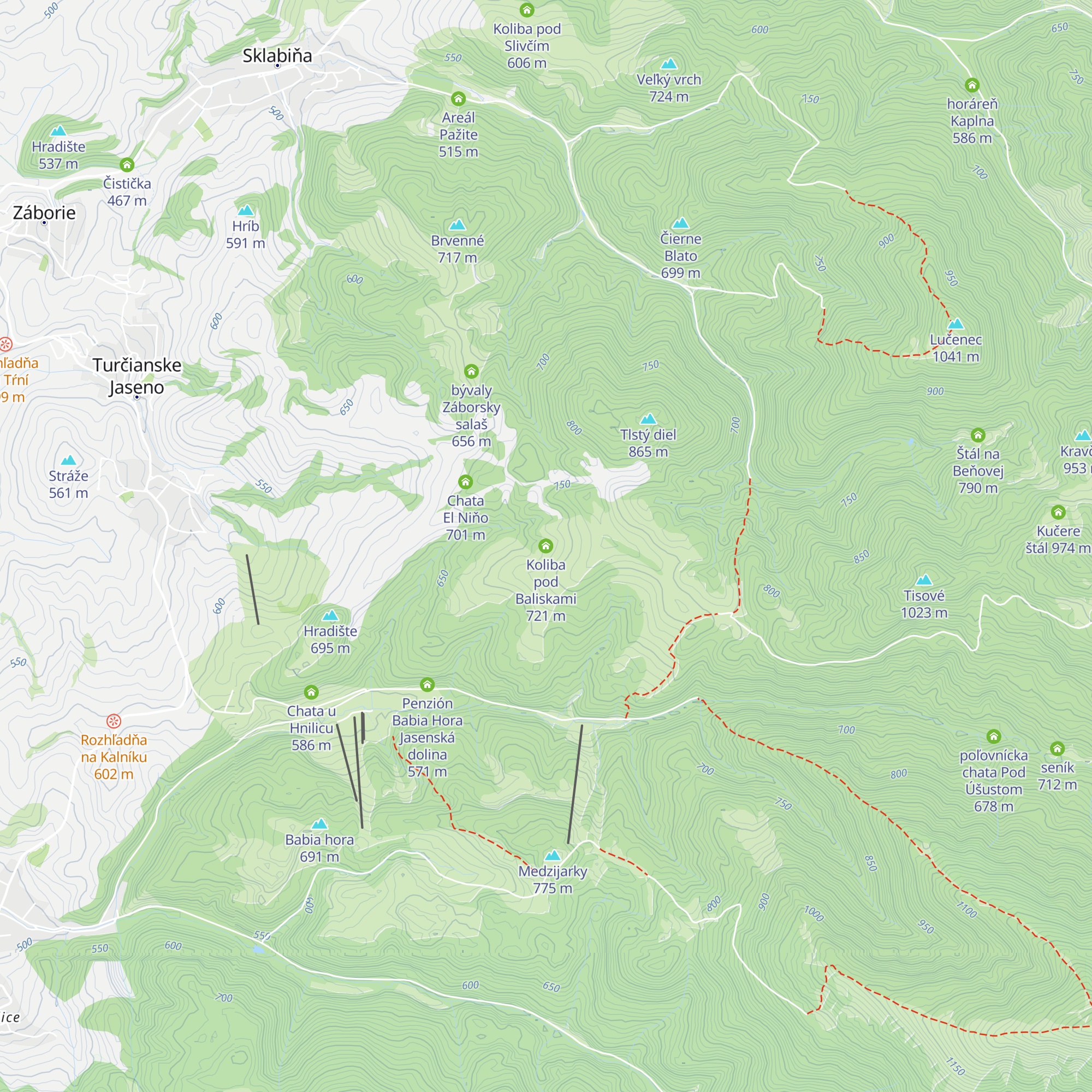 Koliba pod Baliskami map
