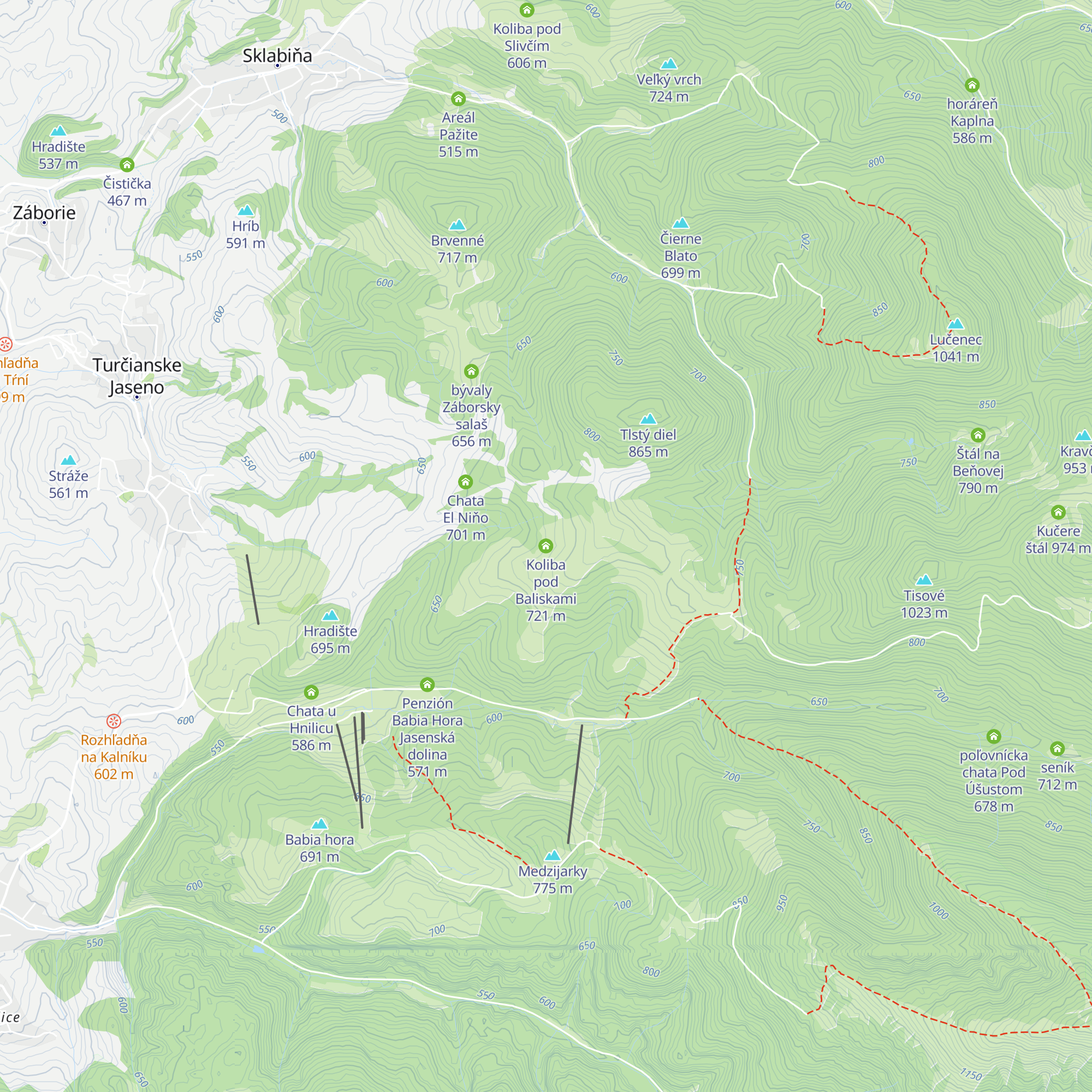 Koliba pod Baliskami map