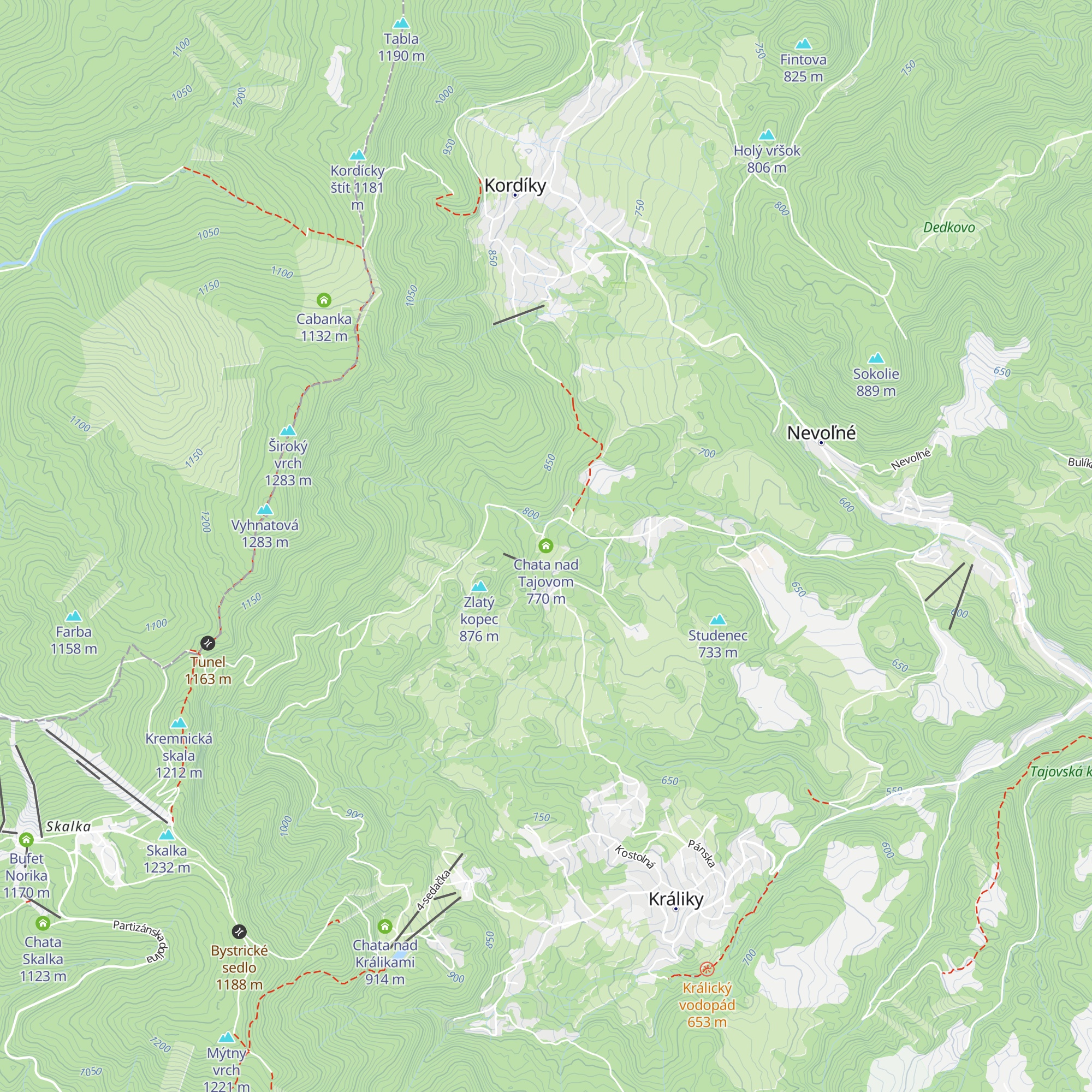 Chata nad Tajovom map