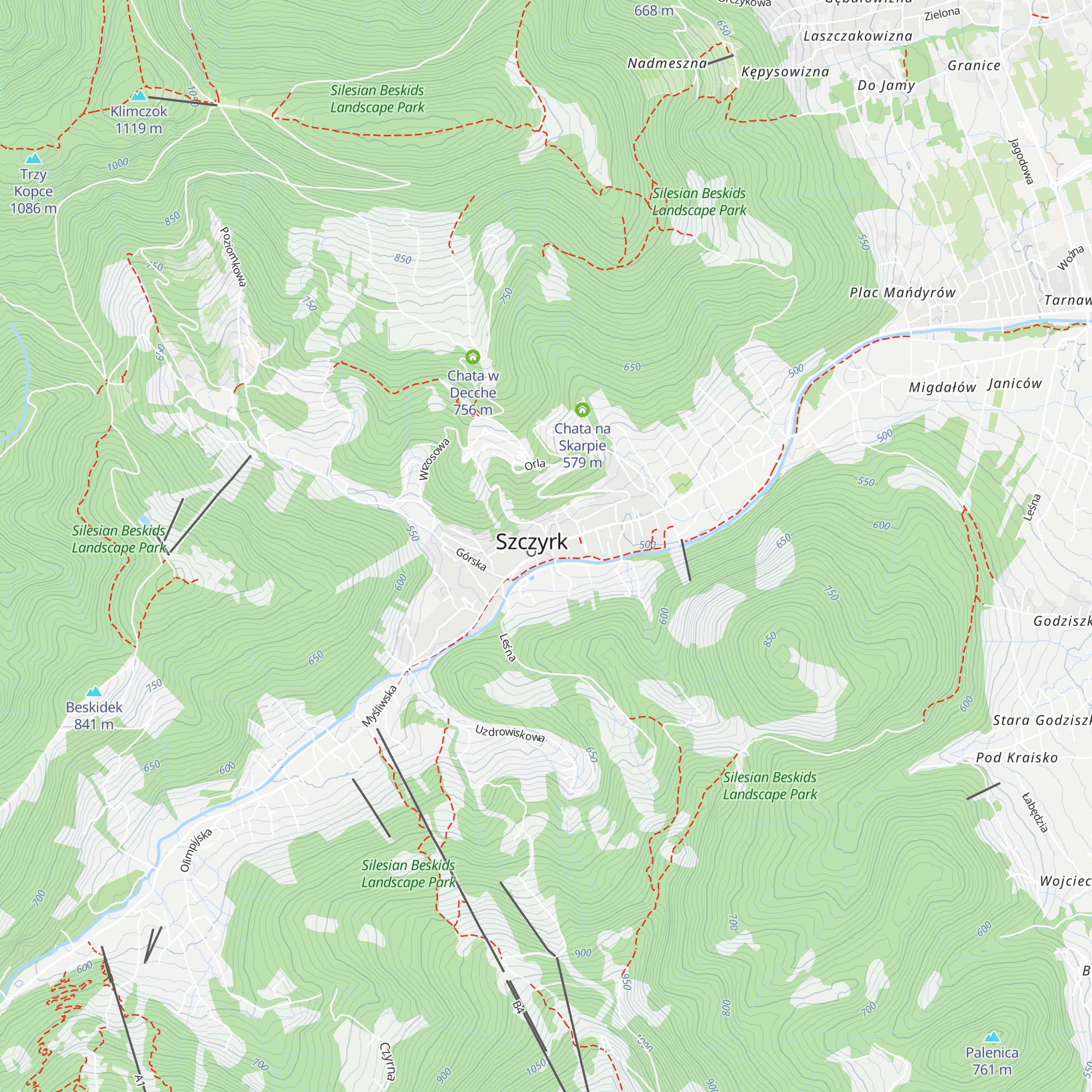 Informacja turystyczna w Szczyrku map