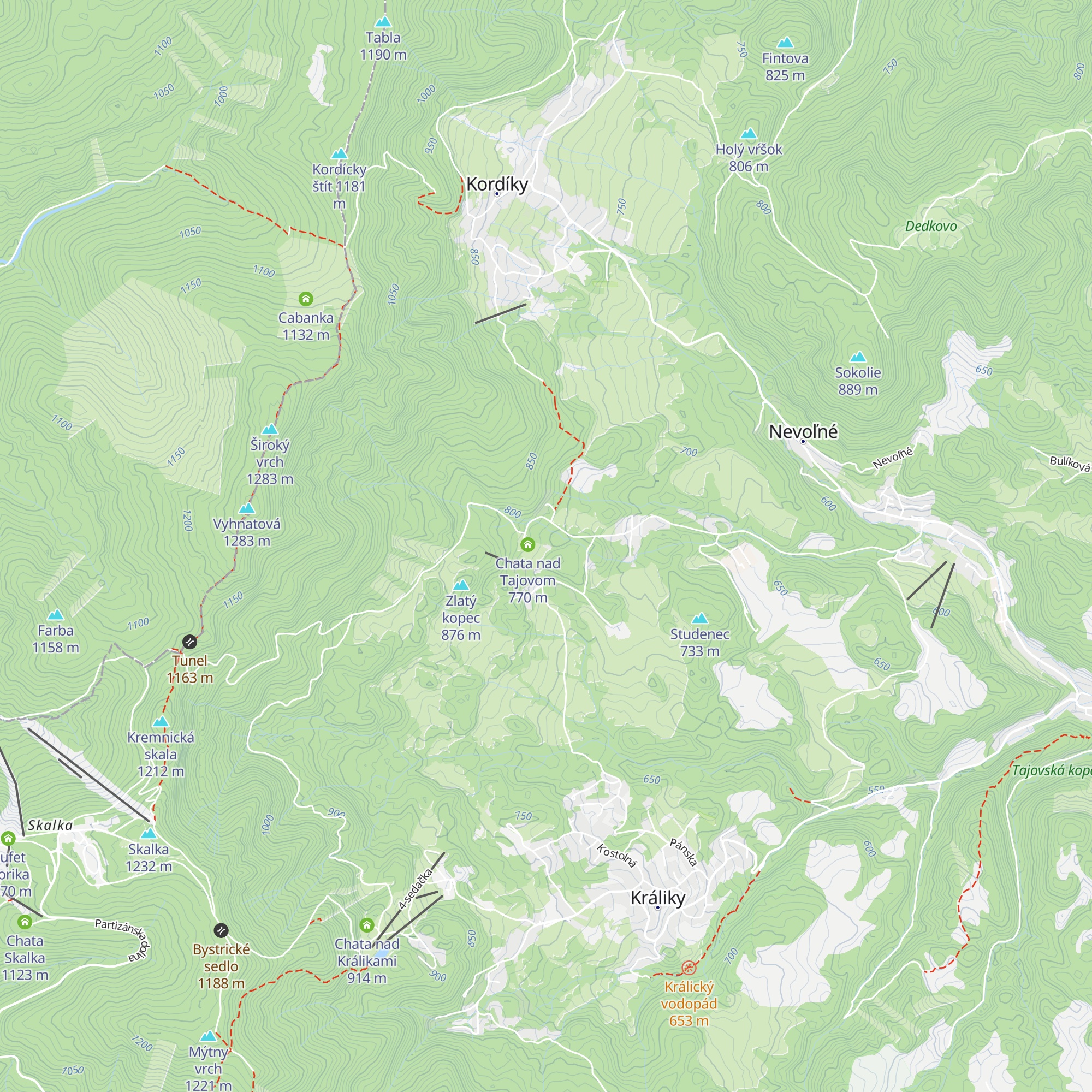 Chata Zvonček map