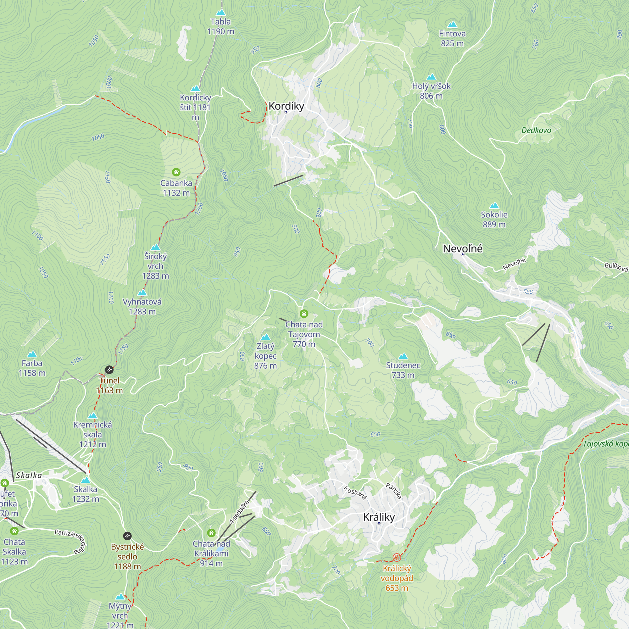 Chata Zvonček map