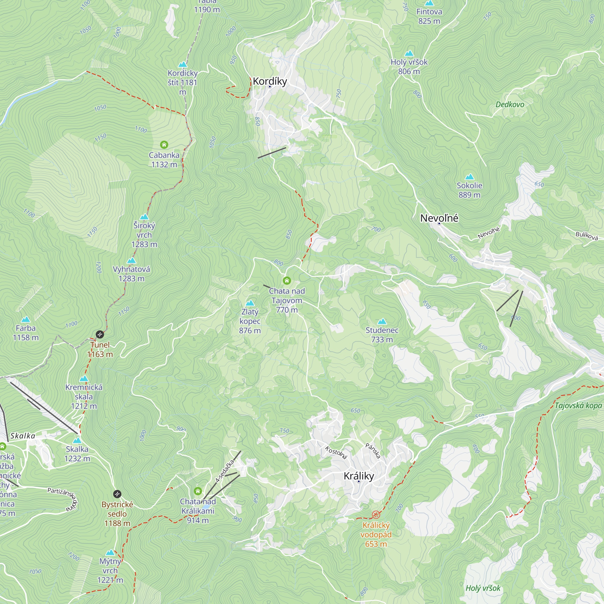 Chata Junior map