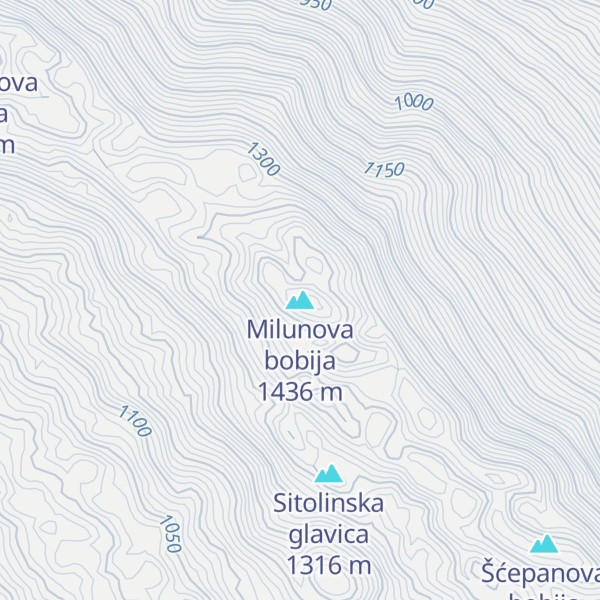 Map of Milunova bobija