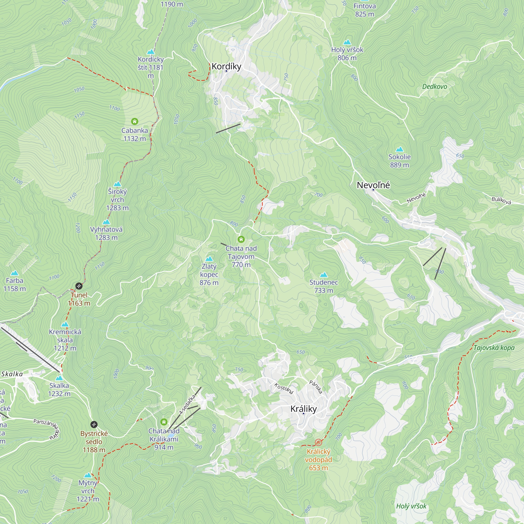 Chata Fatra map